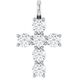 14K White Gold 1 1/2 CTW Lab-Grown Diamond Pendant