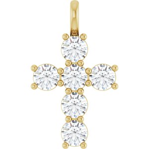 10K Yellow Gold 1 5/8 CTW Natural Diamond Pendant
