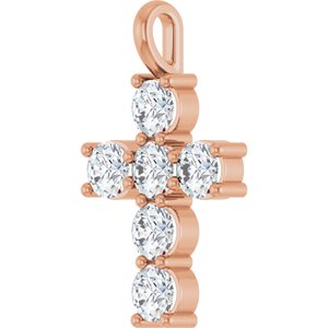 10K Rose Gold 1 5/8 CTW Natural Diamond Pendant