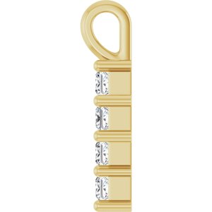 14K Yellow Gold 1/4 CTW Natural Diamond Pendant