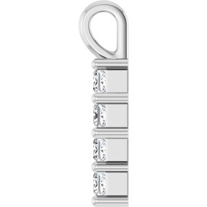 Platinum 1/4 CTW Lab-Grown Diamond Pendant