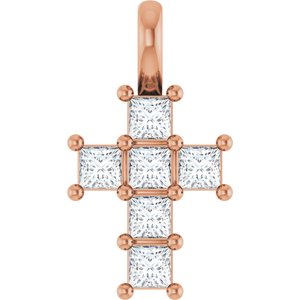10K Rose Gold 1/4 CTW Natural Diamond Pendant
