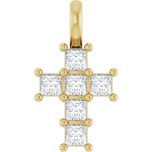 10K Yellow Gold 1/4 CTW Lab-Grown Diamond Pendant