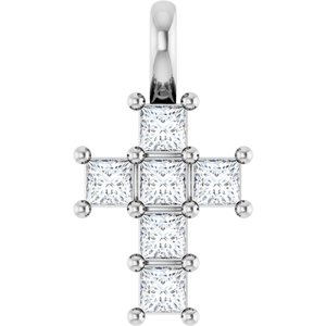 Sterling Silver 1/4 CTW Natural Diamond Pendant