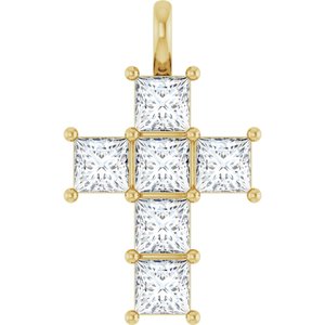 14K Yellow Gold 2 1/3 CTW Natural Diamond Pendant