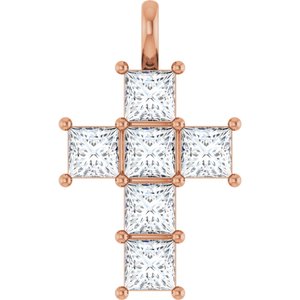 14K Rose Gold 1 5/8 CTW Lab-Grown Diamond Pendant