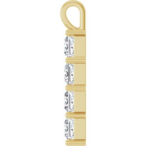 14K Yellow Gold 1 5/8 CTW Lab-Grown Diamond Pendant