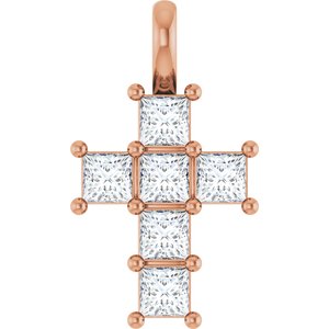 14K Rose Gold 1/2 CTW Lab-Grown Diamond Pendant