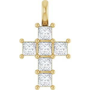 10K Yellow Gold 1/2 CTW Lab-Grown Diamond Pendant