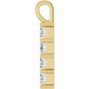 10K Yellow Gold 1/2 CTW Lab-Grown Diamond Pendant