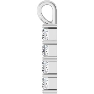 10K White Gold 1/2 CTW Lab-Grown Diamond Pendant