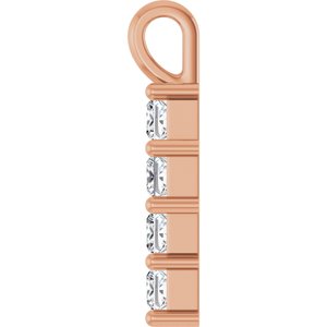 10K Rose Gold 1/2 CTW Lab-Grown Diamond Pendant