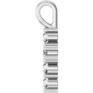 Sterling Silver 1/6 CTW Natural Diamond Pendant
