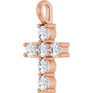 14K Rose Gold 1/2 CTW Lab-Grown Diamond Pendant