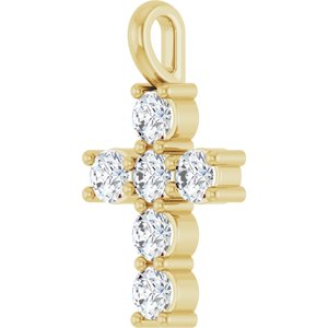 10K Yellow Gold 1/2 CTW Natural Diamond Pendant