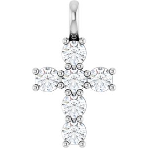 Platinum 1/2 CTW Natural Diamond Pendant