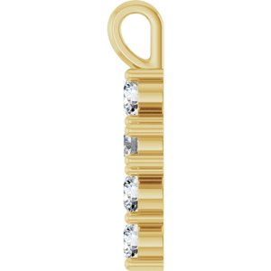 10K Yellow Gold 1/2 CTW Lab-Grown Diamond Pendant