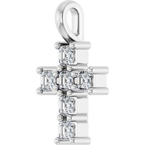 14K White Gold 1/3 CTW Natural Diamond Pendant