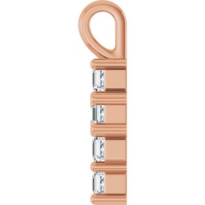 10K Rose Gold 1/3 CTW Lab-Grown Diamond Pendant