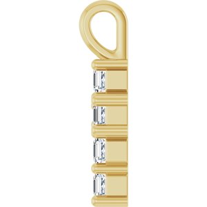 14K Yellow Gold 1/3 CTW Natural Diamond Pendant