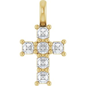 10K Yellow Gold 1/3 CTW Lab-Grown Diamond Pendant