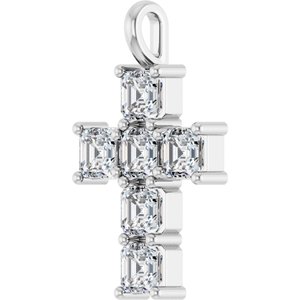 10K White Gold 2 CTW Lab-Grown Diamond Pendant
