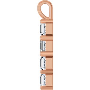 10K Rose Gold 2 CTW Natural Diamond Pendant