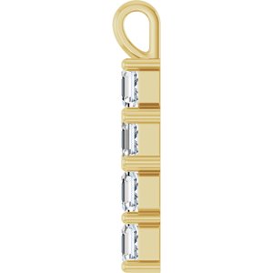 10K Yellow Gold 2 CTW Lab-Grown Diamond Pendant