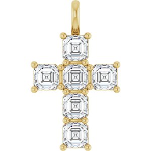 10K Yellow Gold 2 CTW Lab-Grown Diamond Pendant