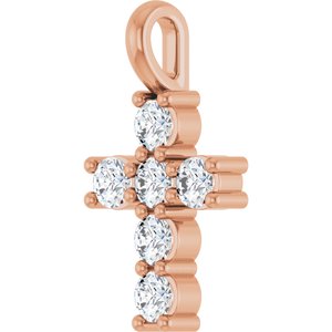 10K Rose Gold 1/3 CTW Natural Diamond Pendant