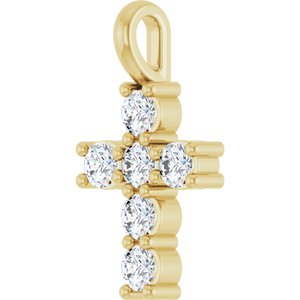 14K Yellow Gold 1/3 CTW Lab-Grown Diamond Pendant