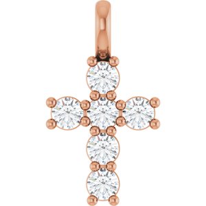 10K Rose Gold 1/3 CTW Lab-Grown Diamond Pendant