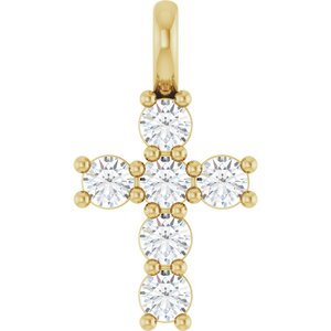 10K Yellow Gold 1/3 CTW Natural Diamond Pendant
