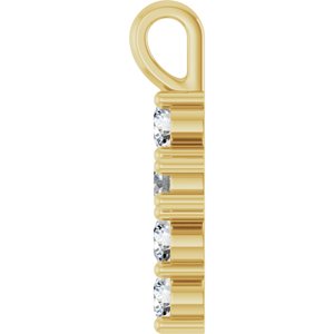 10K Yellow Gold 1/3 CTW Natural Diamond Pendant