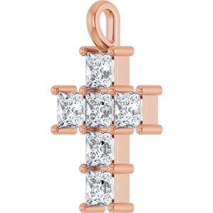 10K Rose Gold 1 1/2 CTW Natural Diamond Pendant