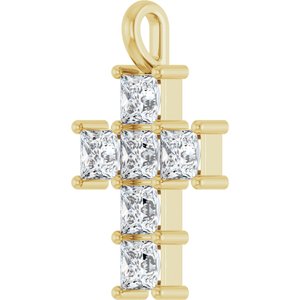 10K Yellow Gold 1 1/2 CTW Natural Diamond Pendant