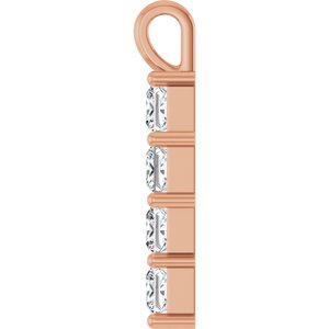 14K Rose Gold 1 1/2 CTW Lab-Grown Diamond Pendant