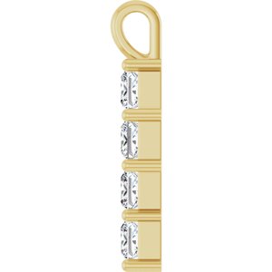 14K Yellow Gold 1 1/2 CTW Natural Diamond Pendant