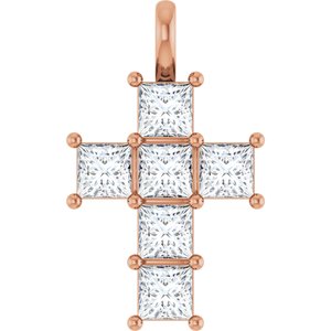 14K Rose Gold 1 1/2 CTW Natural Diamond Pendant