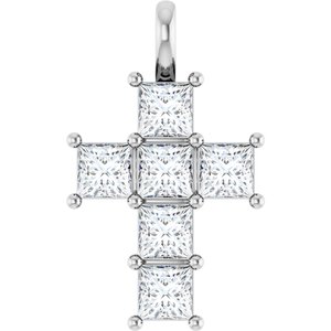 Sterling Silver 1 1/2 CTW Natural Diamond Pendant