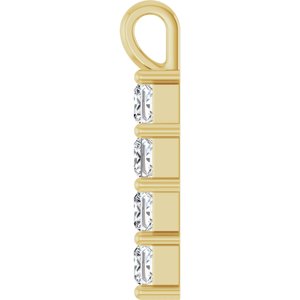 10K Yellow Gold 1 CTW Natural Diamond Pendant