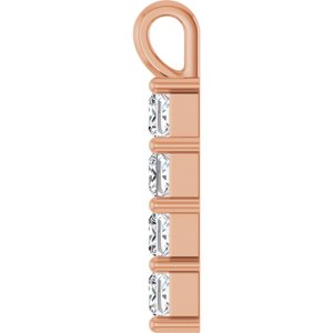 14K Rose Gold 1 CTW Lab-Grown Diamond Pendant