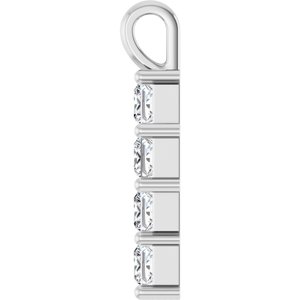 Platinum 1 CTW Lab-Grown Diamond Pendant