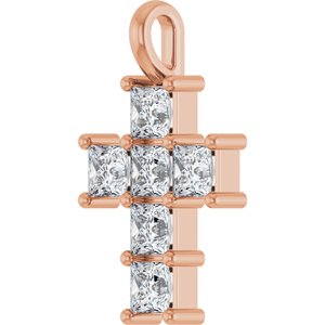 14K Rose Gold 1 CTW Lab-Grown Diamond Pendant