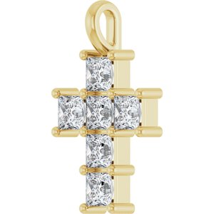 10K Yellow Gold 1 CTW Lab-Grown Diamond Pendant