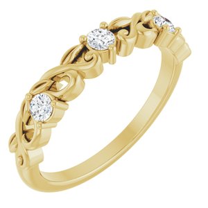 14K Yellow Gold 1/5 CTW Natural Diamond Anniversary Band