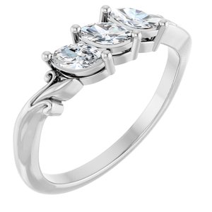 14K White Gold 1/2 CTW Natural Diamond Anniversary Band