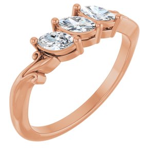 14K Rose Gold 1/2 CTW Natural Diamond Anniversary Band