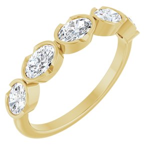 14K Yellow Gold 9/10 CTW Lab-Grown Diamond Anniversary Band
