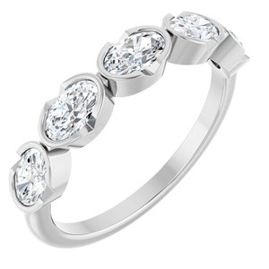 Platinum 9/10 CTW Lab-Grown Diamond Anniversary Band